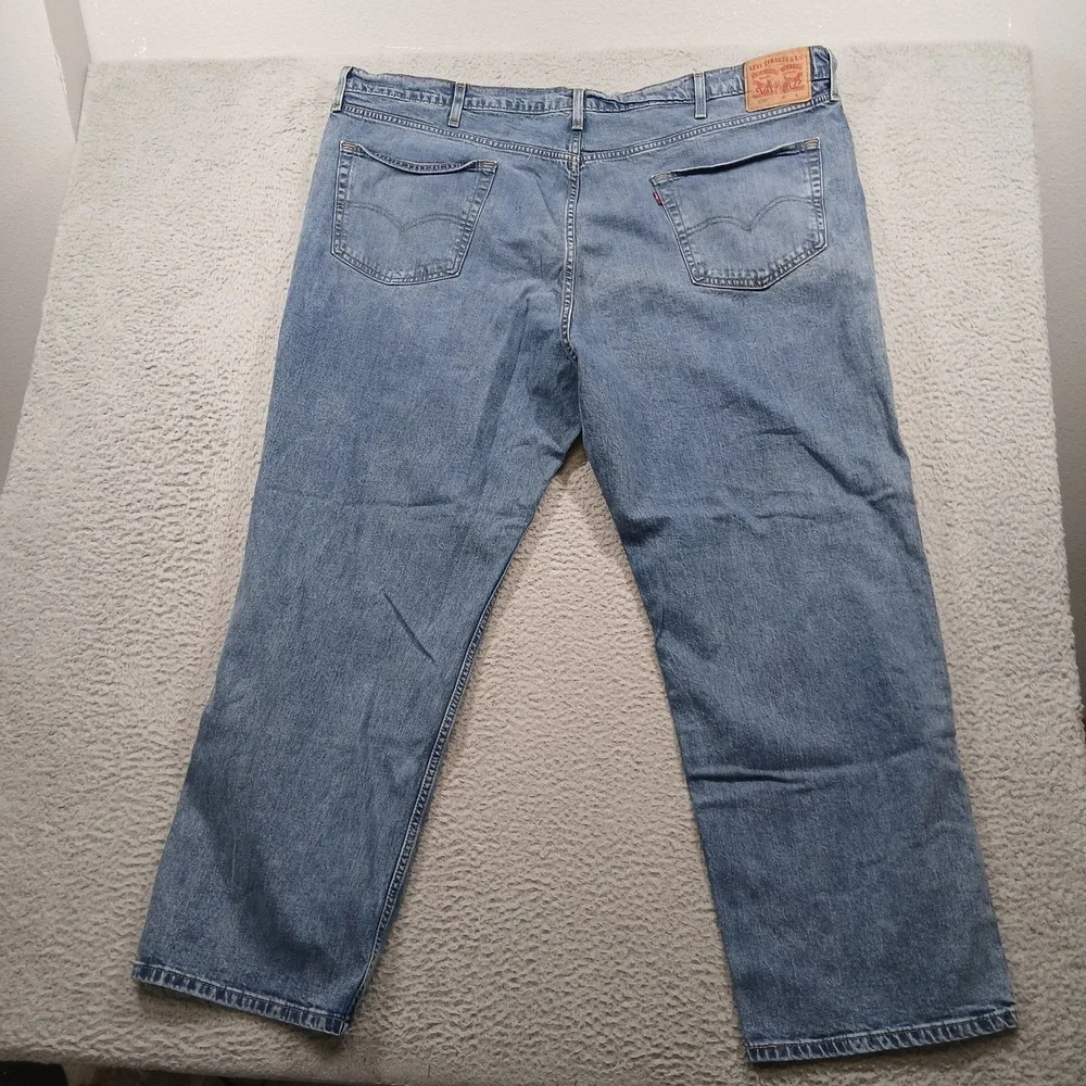 Levi's 559 Relaxed Straight Jeans‎ Mens 52x32 Light Wash Blue Denim EUC